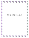 Bài tập về Đột biến dị bội