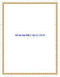 Đề thi thử HK2 Vật Lý 12CB