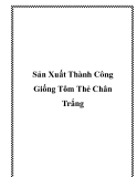 Sản Xuất Thành Công Giống Tôm Thẻ Chân Trắng