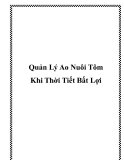 Quản Lý Ao Nuôi Tôm Khi Thời Tiết Bất Lợi