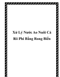 Xử Lý Nước Ao Nuôi Cá Rô Phi Bằng Rong Biển