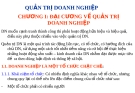 QUẢN TRỊ DOANH NGHIỆP - CHƯƠNG I: ĐẠI CƯƠNG VỀ QUẢN TRỊ DOANH NGHIỆP