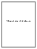 Tiếng Anh kiểu Mĩ và kiểu Anh