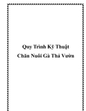 Quy trình kỹ thuật về chăn nuôi gà thả vườn