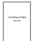 Cách Phòng Trị Bệnh Lúa Von