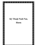 Kỹ Thuật Nuôi Nai, Hươu