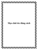 Mẹo chải tóc đúng cách