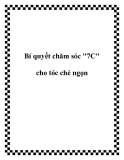 Bí quyết chăm sóc "7C" cho tóc chẻ ngọn