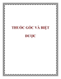 THUỐC GỐC VÀ BIỆT DƯỢC