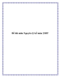 Đề thi môn Nguyên lý kế toán 23HT