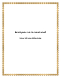 Đề thi phân tích tài chính kinh tế khoa kế toán kiểm toán