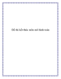 Đề thi kết thúc môn mô hình toán
