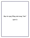 Học từ vựng Tiếng Anh trong "thơ" (part 2)