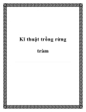 Kĩ thuật trồng rừng tràm