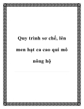 Quy trình sơ chế, lên men hạt ca cao qui mô nông hộ