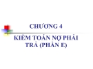 Kiểm toán phần 2 (ThS. Nguyễn Văn Thịnh) - Chương 4 (E)