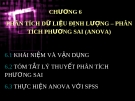 Chương 6. Phân tích dữ liệu định lượng – phân tích phương sai (ANOVA)