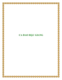 CA DAO HẬU GIANG