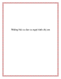 Những bài ca dao ca ngợi tình chị em