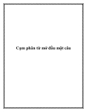 Cụm phân từ mở đầu một câu