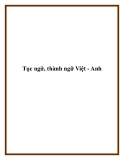 Tục ngữ, thành ngữ Việt - Anh