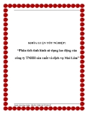  KHÓA LUẬN TỐT NGHIỆP:  “Phân tích tình hình sử dụng lao động của công ty TNHH sản xuất và dịch vụ Mai Lâm”