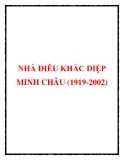 NHÀ ĐIÊU KHẮC DIỆP MINH CHÂU (1919-2002)