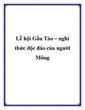 Lễ hội Gầu Tào – nghi thức độc đáo của người Mông