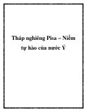 Tháp nghiêng Pisa – Niềm tự hào của nước Ý