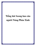 Tiếng hát Soong hao của người Nùng Phàn Xình