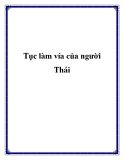 Tục làm vía của người Thái
