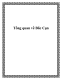 Tổng quan về Bắc Cạn