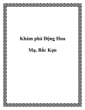 Khám phá Động Hua Mạ, Bắc Kạn