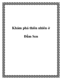 Khám phá thiên nhiên ở Đầm Sen