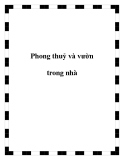 Phong thuỷ và vườn trong nhà