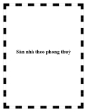 Sàn nhà theo phong thuỷ