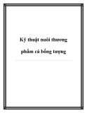 Kỹ thuật nuôi thương phẩm cá bống tượng.I. CHỌN CÁ GIỐNG 1. Kinh nghiệm chọn đúng giống Nếu trông bên ngoài, cá bống tượng giống với loài cá bống khác, nhất là trong thời kỳ còn nhỏ. Nhưng chúng có đặc điểm không thể lầm lẫn được trong họ nhà bống là dư