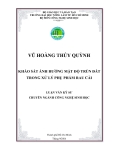 KHẢO SÁT ẢNH HƯỞNG MẬT ĐỘ TRÙN ĐẤT TRONG XỬ LÝ PHỤ PHẨM RAU CẢI