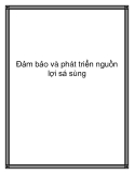 Đảm bảo và phát triển nguồn lợi sá sùng
