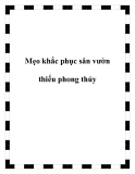 Mẹo khắc phục sân vườn thiếu phong thủy