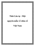 Tĩnh Lâu tự - Một nguyên mẫu về chùa cổ Việt Nam