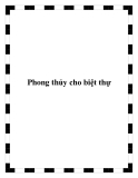 Phong thủy cho biệt thự