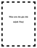 Màu sơn cho gia chủ mệnh Thuỷ
