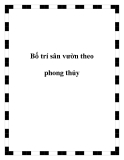 Bố trí sân vườn theo phong thủy