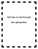 Khí xấu và cách hoá giải theo phong thuỷ