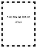 Nhận dạng ngũ hành nơi cư ngụ