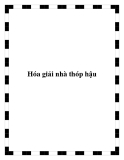 Hóa giải nhà thóp hậu