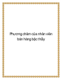 Phương châm của nhân viên bán hàng bậc thầy