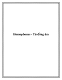 Homophones - Từ đồng âm