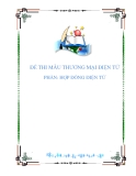 ĐỀ THI MẪU THƯƠNG MẠI ĐIỆN TỬ-HỢP ĐỒNG ĐIỆN TỬ
